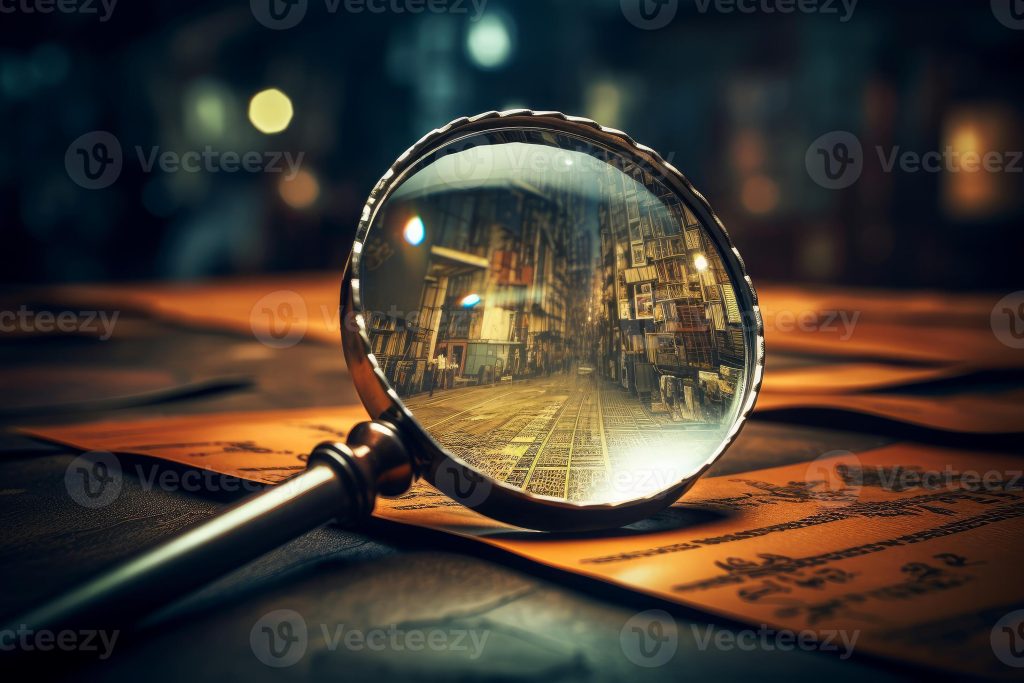 ai-generated-magnifying-glass-wooden-generate-ai-photo
